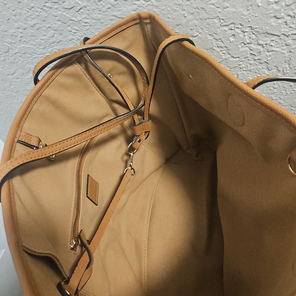 Designer Tan Monogram Tote Bag - Picture 4 of 7